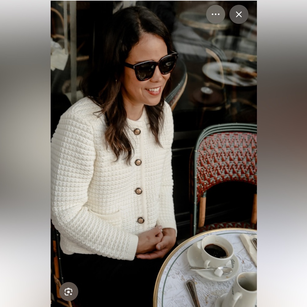 Ba&sh Gaspard Knitted Cardigan Sweater in Ivory Size 1/Small NWOT - Picture 3 of 13